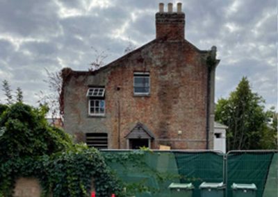 A side view of the current house at Lake Street