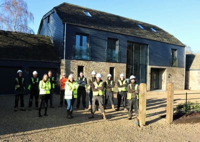 The Team Outside Ashree Barn