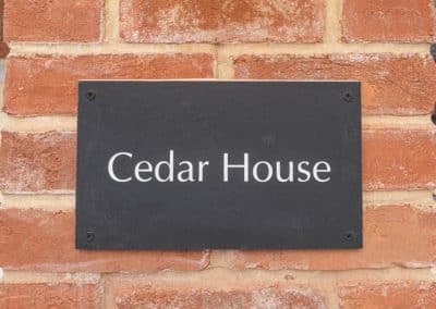 Cedar House Name Plate