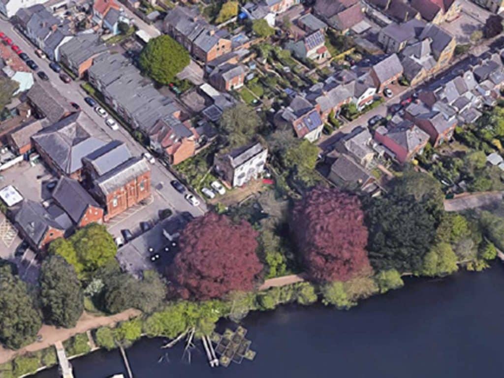 A birdseye view of the Lake Street development