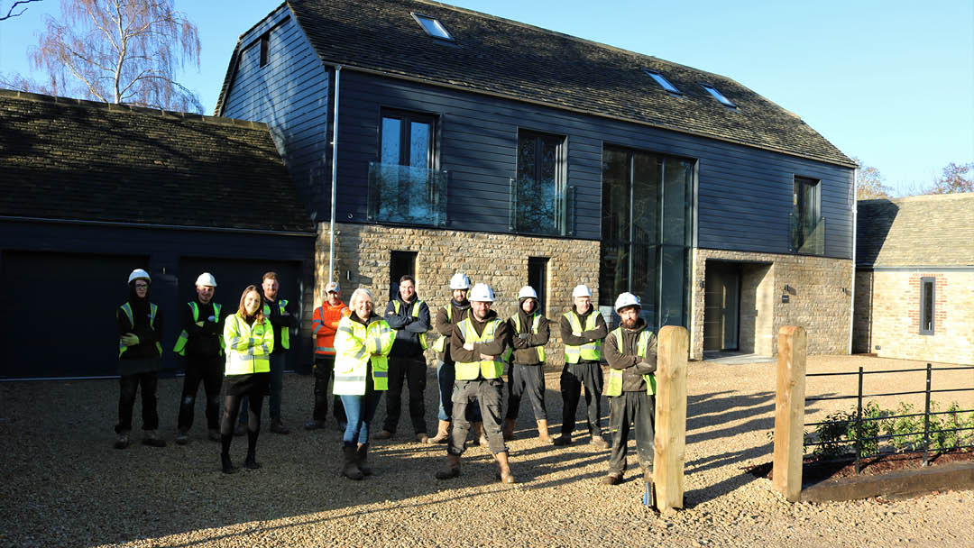 The Team Outside Ashree Barn